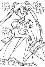 Sailor Sailormoon Tsuki Matsuri sketch template