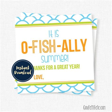 fish ally summer tags   year tag teacher gift tags