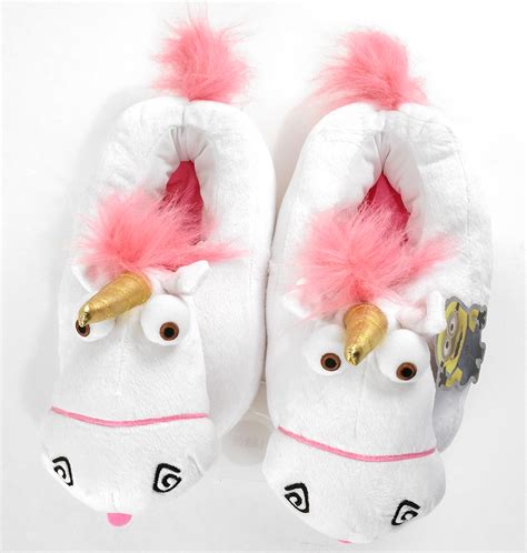 despicable  universal studios parks fluffy unicorn plush slippers