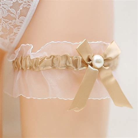 Women Sexy Wedding Garter Pearl Bridal Garter Handmade Bowknot Garters