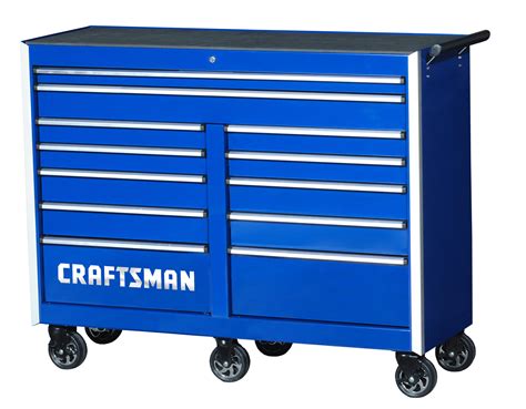 craftsman   drawer pro rolling cabinet  integrated latch system blue shop