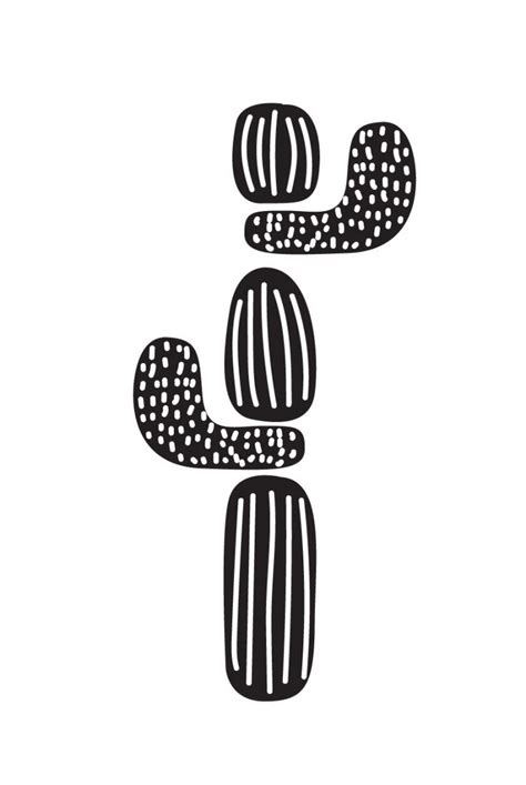 stencil cactus poster artdesign