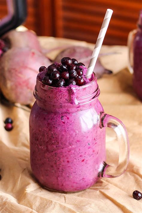 blueberry beet smoothie   wild blueberries vegan dairy