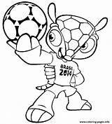 Coloring Mascot Brasil Cup Fifa Pages Printable sketch template