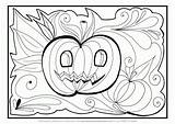 Coloring Halloween Printable Pages Adult Popular sketch template