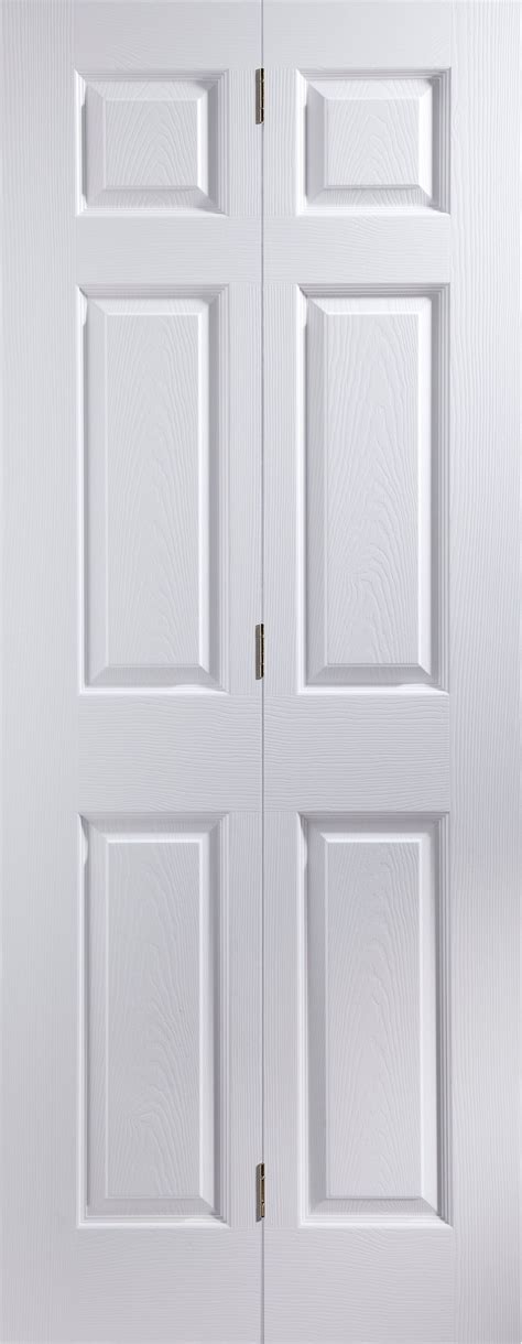 panel primed woodgrain effect unglazed internal bi fold door