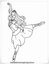 Barbie Coloring Dancing Princesses Pages sketch template