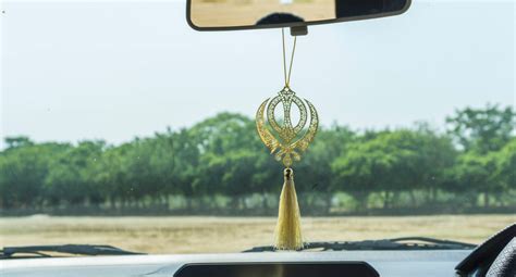 adoraa khanda punjabi sikh car hanging  rs piece car hanging