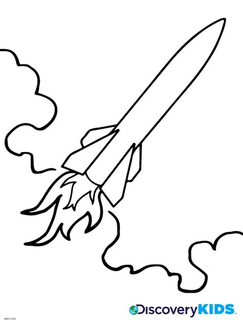 rocket coloring page discovery kids
