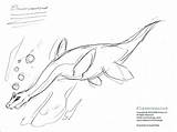 Elasmosaurus Mosasaurus Zoom sketch template