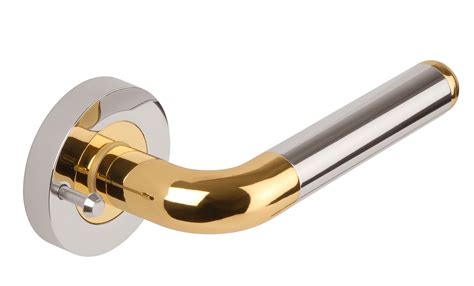 orbit lever door handle   concealed rose polished electro brass