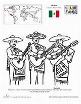 Coloring Mariachi Pages Worksheets Hispanic Heritage Charro Colouring Spanish Month Mexican Worksheet Kids Color Music Grade Thinking Education Costume Geography sketch template