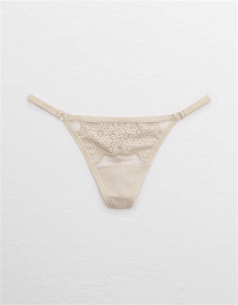 aerie queens lace string thong underwear