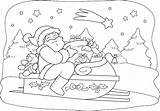 Natale Babbo Sacco Slitta Kerst Kerstman Kerstfun Slee Imujer Tarjetas sketch template