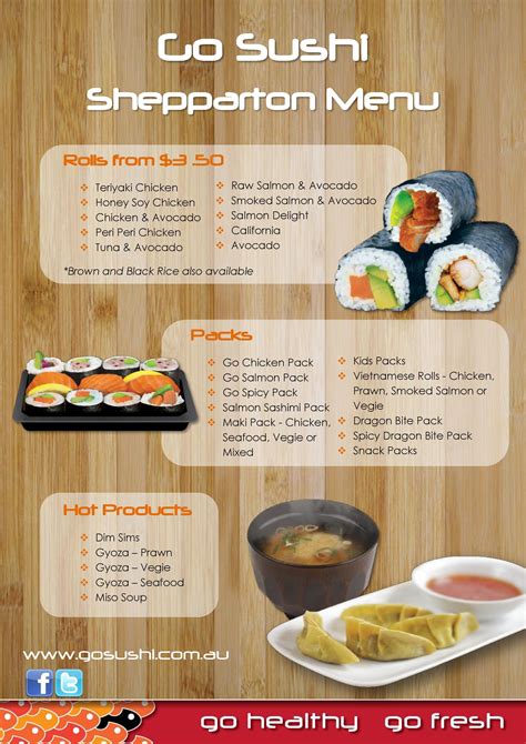 sushi menu menu   sushi shepparton shepparton urbanspoonzomato