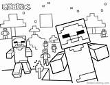 Roblox Minecraft Coloring Pages Characters Cute Printable Noob Color Print Kids Template Bettercoloring sketch template