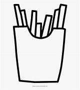 Fries French Coloring Clipart Clipartkey sketch template