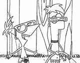 Ferb Phineas Coloring Pages Printable Kids sketch template