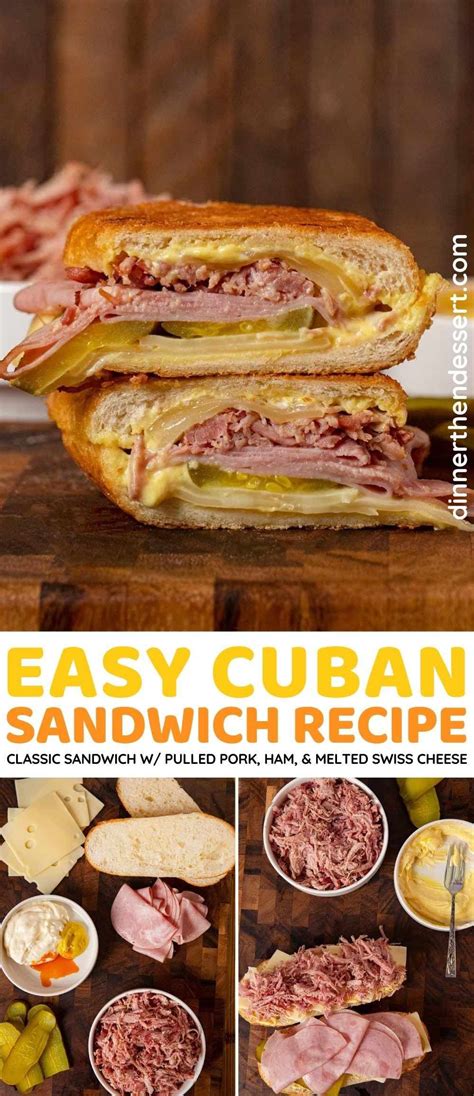 easy cuban sandwich recipe dinner  dessert   sandwich