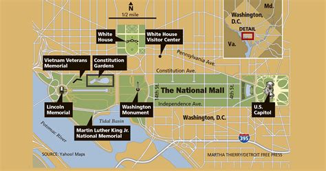 printable map  national mall