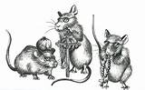 Blind Mice Nursery Rhymes sketch template