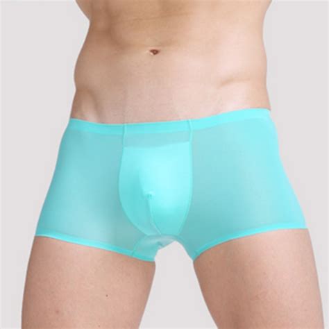 Buy Men S Sexy Ice Silk Boxers Shorts Underwear Cueca