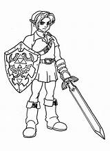 Link Draw Coloring Zelda Pages Legend Kids Colouring Print Printable Sheets Smash Bros sketch template