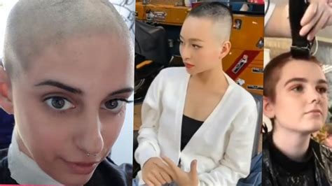 Amazing Baldheaded Girl New Head Shave Ladies Head Shave Girl Ladies