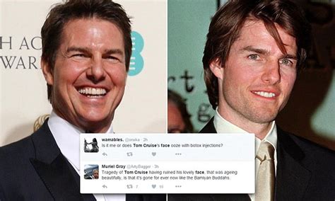 tom cruise s puffy face at bafta 2016 sends twitter wild daily mail online