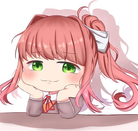 Monika Chibi Version Doki Doki Literature Club By