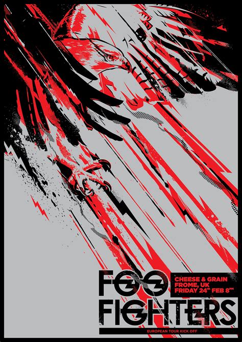 foo fighters tribute gig poster  behance