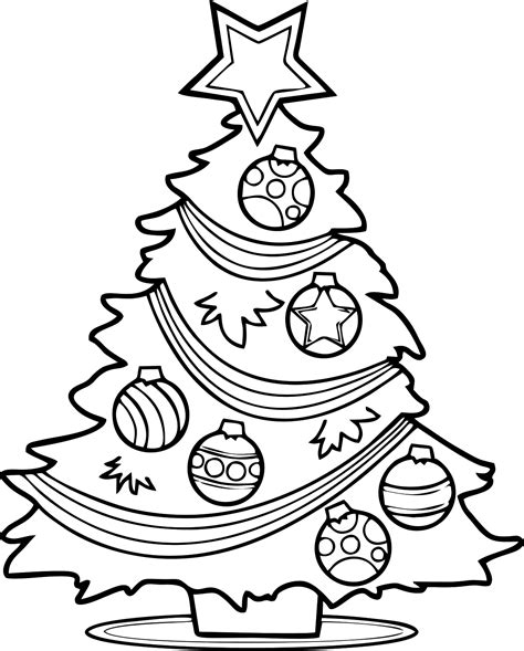 printable christmas tree coloring page