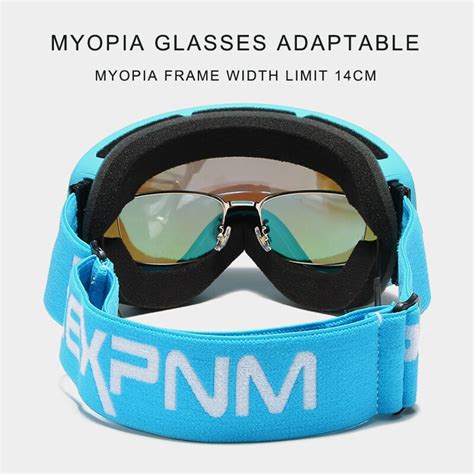 Acexpnm Ski Goggles Brand Double Layers Uv400 Anti Fog Big Ski Mask