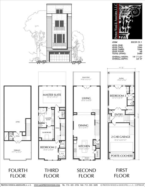 townhomes townhouse floor plans urban row house plan designers