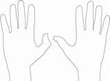 Hands Silhouette Outline Vector Main Silhouettes Coloring Pages sketch template