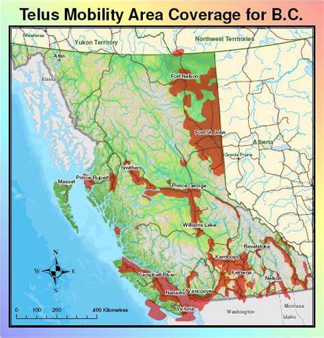 telus mobility area coverage  bc fort nelson nanaimo northwest