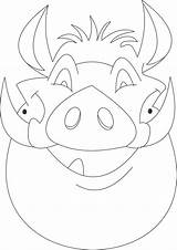 Pumba Coloring Lion Mask Printable Kids King Template Para Pages Crafts Studyvillage Pumbaa Face Templates Ears Warthog Roi Headband Choose sketch template