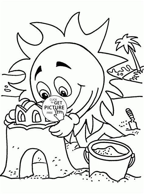 ideas  coloring  beach coloring pages