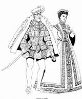 Renacimiento Frankrijk 1550 Elizabethan Malvorlage Costumes Kleurplatenenzo Ahiva Zo Colouring Stemmen Stimmen Europea sketch template