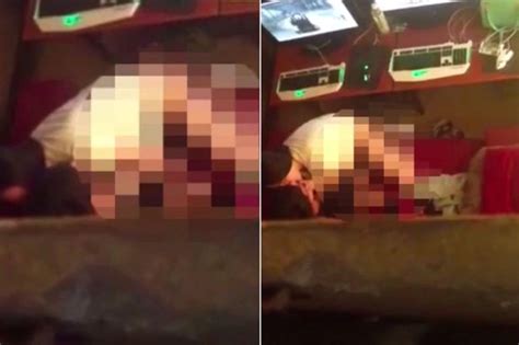 outrageous couple filmed having sex pressed up against