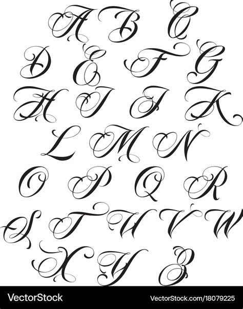 calligraphy lettering alphabet