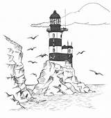 Lighthouse Coloring Pages Printable Adults Lighthouses Drawing Print Realistic Easy Pencil North Color Carolina Template Getdrawings Library Clipart Maine Special sketch template