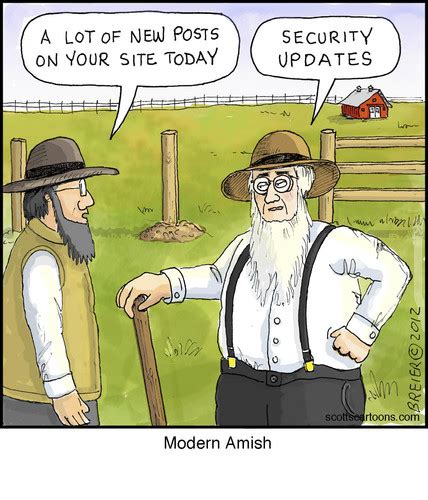 modern amish  noodles religion cartoon toonpool