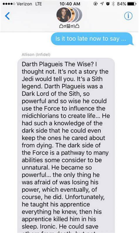 the star wars quote autocorrect text prank is my new
