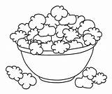 Popcorn Coloring Pages Bowl Printable Color Kids Print Food Drawing Snack Sheets Getdrawings Getcolorings Coloringhome Popular Coloringkidz Coloringtop Colouring sketch template