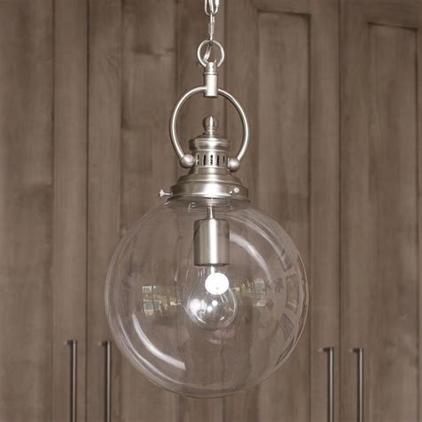 Decor Therapy Clifton Brushed Nickle Single Traditional Clear Glass