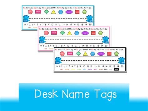 printable desk  tags teaching resources