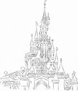 Disney Castle Disneyland Paris Line Coloring Drawing Pages Deviantart Cinderella Outline Da Simple Sketch Coloriage Von Color Disegni Drawings Getdrawings sketch template