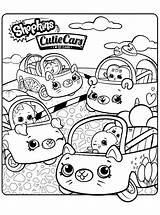 Shopkins Cutie Cars Coloring Kids Pages Fun sketch template