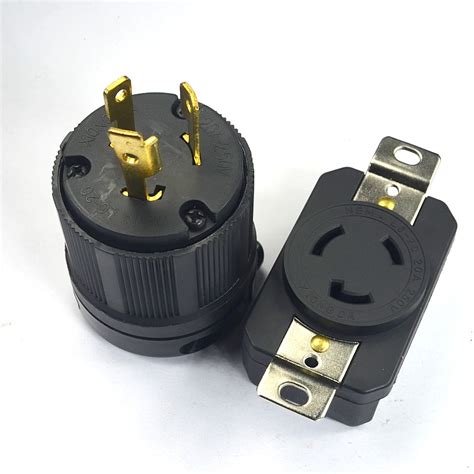 nema  p     twist lock electrical plug connector male female  ebay